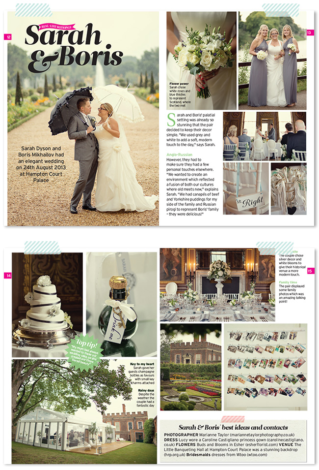 Marianne Taylor Photography in Perfect Wedding magazine