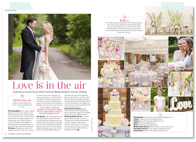 Marianne Taylor Photography in Wedding magazine.