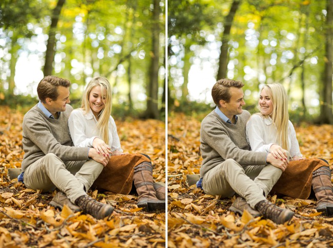 Autumnal engagement photography in Somerset by Marianne Taylor.