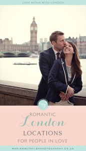 Romantic London locations for people in love. Click through and have a love affair in London!