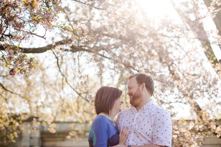 Love Affair with London - Spring blossom London engagement Together shoot by Marianne Taylor. Click through to see more!