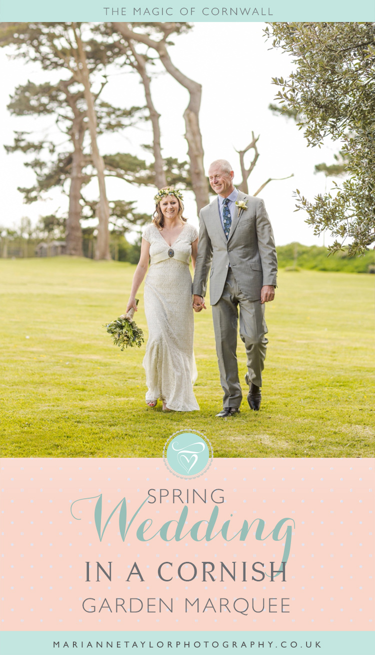 Cornwall garden wedding photography by Marianne Taylor.